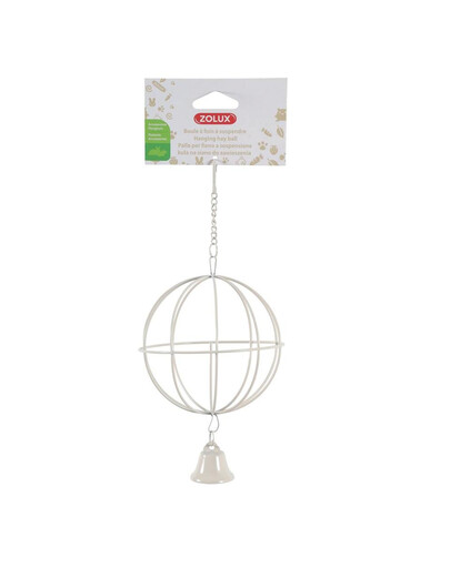 ZOLUX Boule à foin en métal à suspendre 10 cm beige