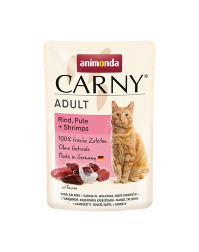 ANIMONDA Carny Adult wołowina, indyk i krewetki 85 g