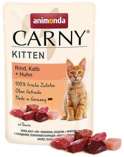 ANIMONDA Carny Kitten wołowina cielęcina kurczak 85 g