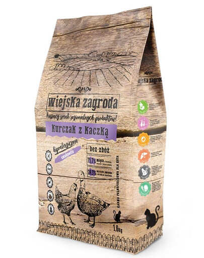 WIEJSKA ZAGRODA Poulet au canard pour le chat 5 kg