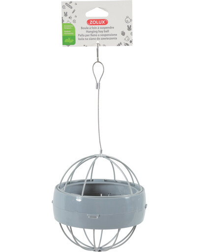 ZOLUX Kula do siana plastikowa do zawieszenia kol. szary