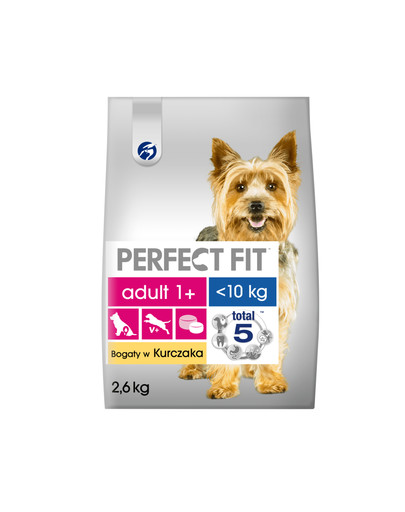 PERFECT FIT Perfect Fit Croquettes pour petites races avec du poulet 2,6kg x 3