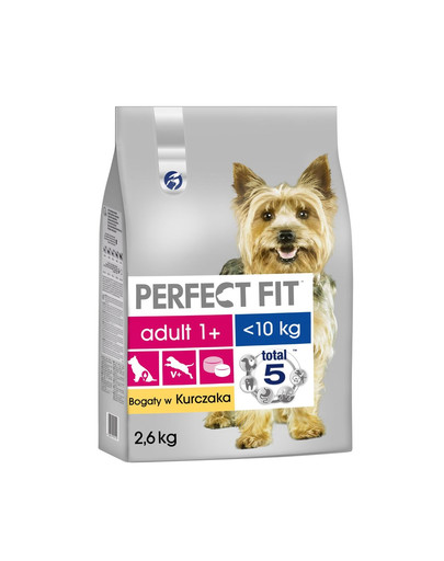 PERFECT FIT Perfect Fit Croquettes pour petites races avec du poulet 2,6kg x 3