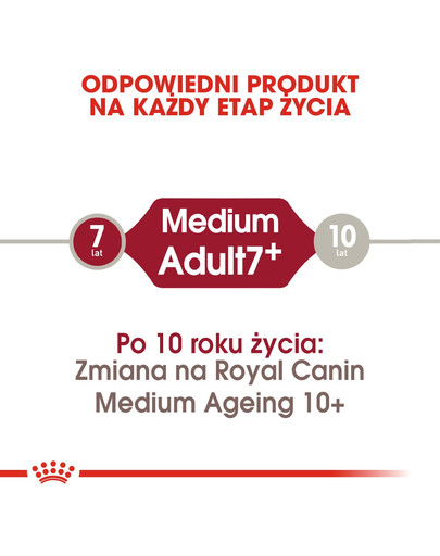 ROYAL CANIN Medium adult 7+ 10 kg sucha karma dla psów powyżej 7 roku życia, ras średnich