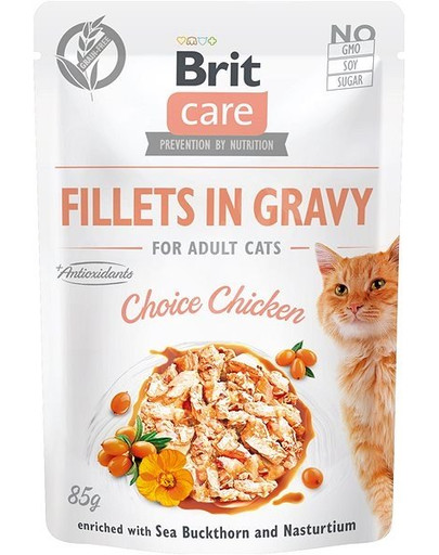 BRIT Care Cat Fillets in gravy kurczak 85 g filety kurczaka w sosie