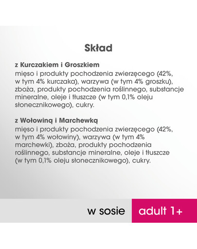 PERFECT FIT Cat Adult 1+ sachets de viande 4*85 g