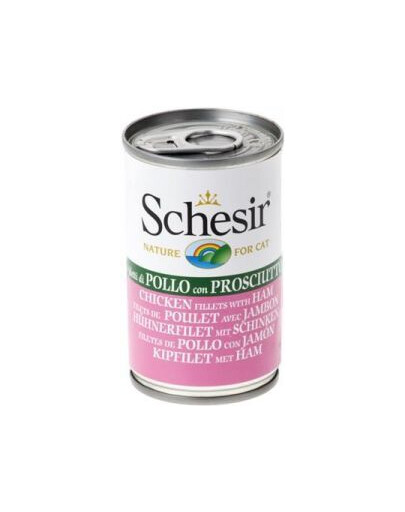 SCHESIR Filety z kurczaka z szynką karma dla kota 140 g
