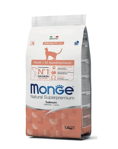 MONGE Cat Adult - Croquettes de saumon - 400g