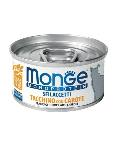 MONGE Monoprotein Cat Dinde avec carottes 80g