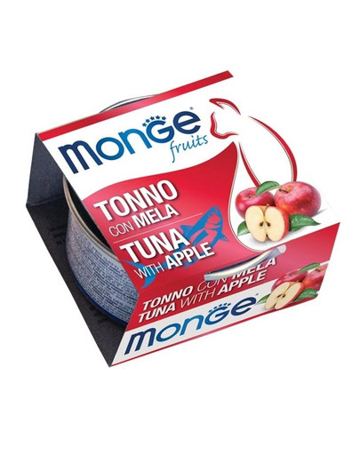 MONGE Fruit Cat - Pâtée de thon avec pommes - 80 g