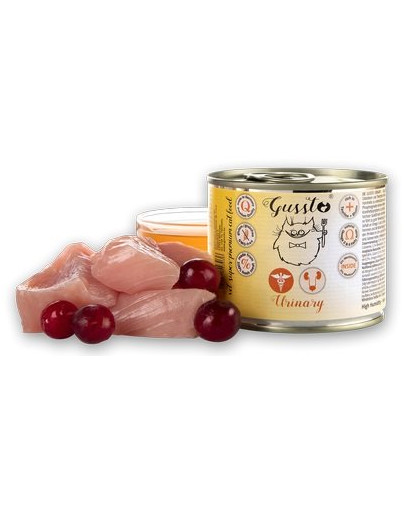 GUSSTO Cat Urinary 200 g nourriture pour les chats atteints d'urolithiase