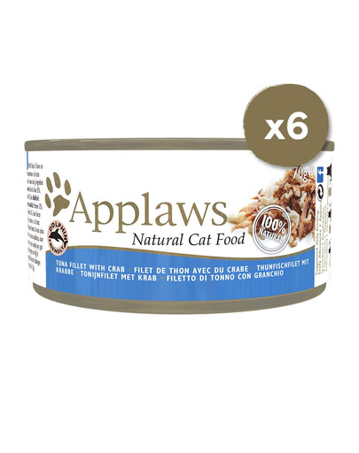 APPLAWS Cat Tin Tuna Fillet with Prawn 6 x 156 g