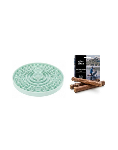 TRIXIE Set de Noël Plateau à friandises + bâtonnets naturels pour votre chien 3 pièces