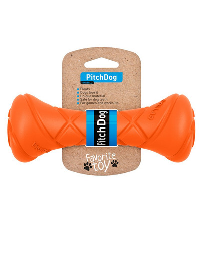 PULLER PitchDog Game Barbell Orange jouet pour chien 7x19 cm