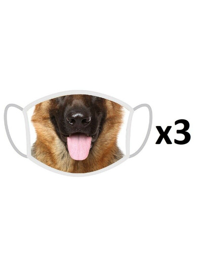 FERA 3x Maseczka ochronna Owczarek niemiecki