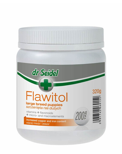 DR SEIDEL Flawitol dla szczeniąt ras dużych 200 tabletek