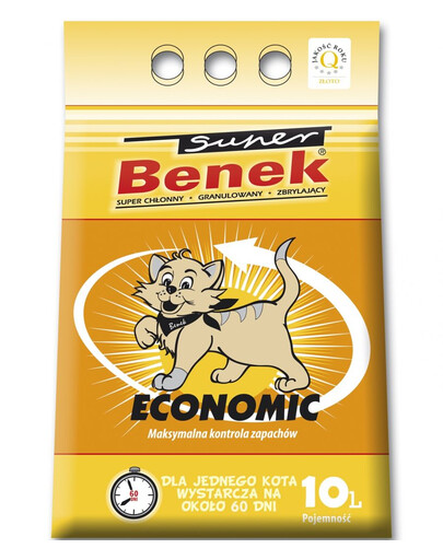 BENEK Żwirek dla kota Super economic 10 l x 2 (20 l)