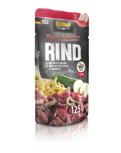 BELCANDO Finest Selection Wołowina z kluskami i cukinią 24x125 g mokra karma dla psa