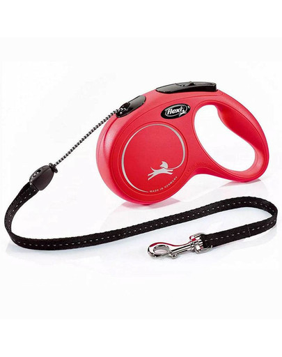 FLEXI Laisse New Classic M Corde 5m Rouge