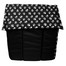 PETSBED Chenil noir avec motif de pattes 44 x 38 cm