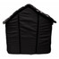 PETSBED Chenil noir avec motif de pattes 44 x 38 cm