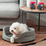 FERA Lit ovale pour chien 66x55x17 cm gris