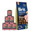 BRIT Premium By Nature Junior Medium M 15 kg + mokra karma z cielęciną 6x400 g