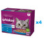 WHISKAS Adult 48x85g Fish Delicacies cibo umido per gatti adulti in gelatina con: salmone, tonno, merluzzo, pesce bianco