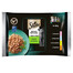SHEBA Fine Flakes in Jelly cibo umido per gatti in gelatina con pesce bianco, salmone, tacchino e pollo 4 x 85g