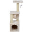 KATIDO Tiragraffi per gatti con tunnel 92 cm beige