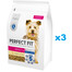 PERFECT FIT Adult 1+ sucha karma pełnoporcjowa dla dorosłych psów małych ras, bogata w kurczaka 3x2,6 kg