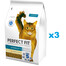PERFECT FIT Sterile 1+ sucha karma pełnoporcjowa dla dorosłych kotów, bogata w kurczaka 3x2,8 kg