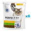 PERFECT FIT Sensitive 1+ 6x750 g sucha karma pełnoporcjowa dla dorosłych kotów bogata w indyka