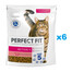 PERFECT FIT Active 1+ 6x750 g sucha karma pełnoporcjowa dla dorosłych kotów bogata w wołowinę