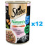 SHEBA boîte 12x400 g Nature's Collection aliment complet humide pour chats adultes avec saumon poêlé avec igname et haricots verts en sauce
