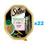 SHEBA Nature's Collection tray 22x85 g aliment complet humide pour chats adultes morceaux de saumon garnis de petits pois en sauce