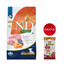 FARMINA N&D GF Pumpkin Lamb & Blueberry Puppy Mini 2.5 kg dla szczeniąt małych ras + FARMINA N&D Pumpkin Dental Treat Chicken Pomegranate Mini 60 g (7 szt) GRATIS!
