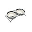 TRIXIE Set Gamelles en céramique/métal 2 x 0.25 l / 13 cm