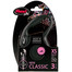 FLEXI Laisse automatique New Classic XS Corde 3 m Noir