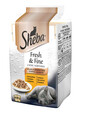 SHEBA Fresh & Fine nourriture complète humide pour chats adultes en sauce avec poulet, dinde 6x50g